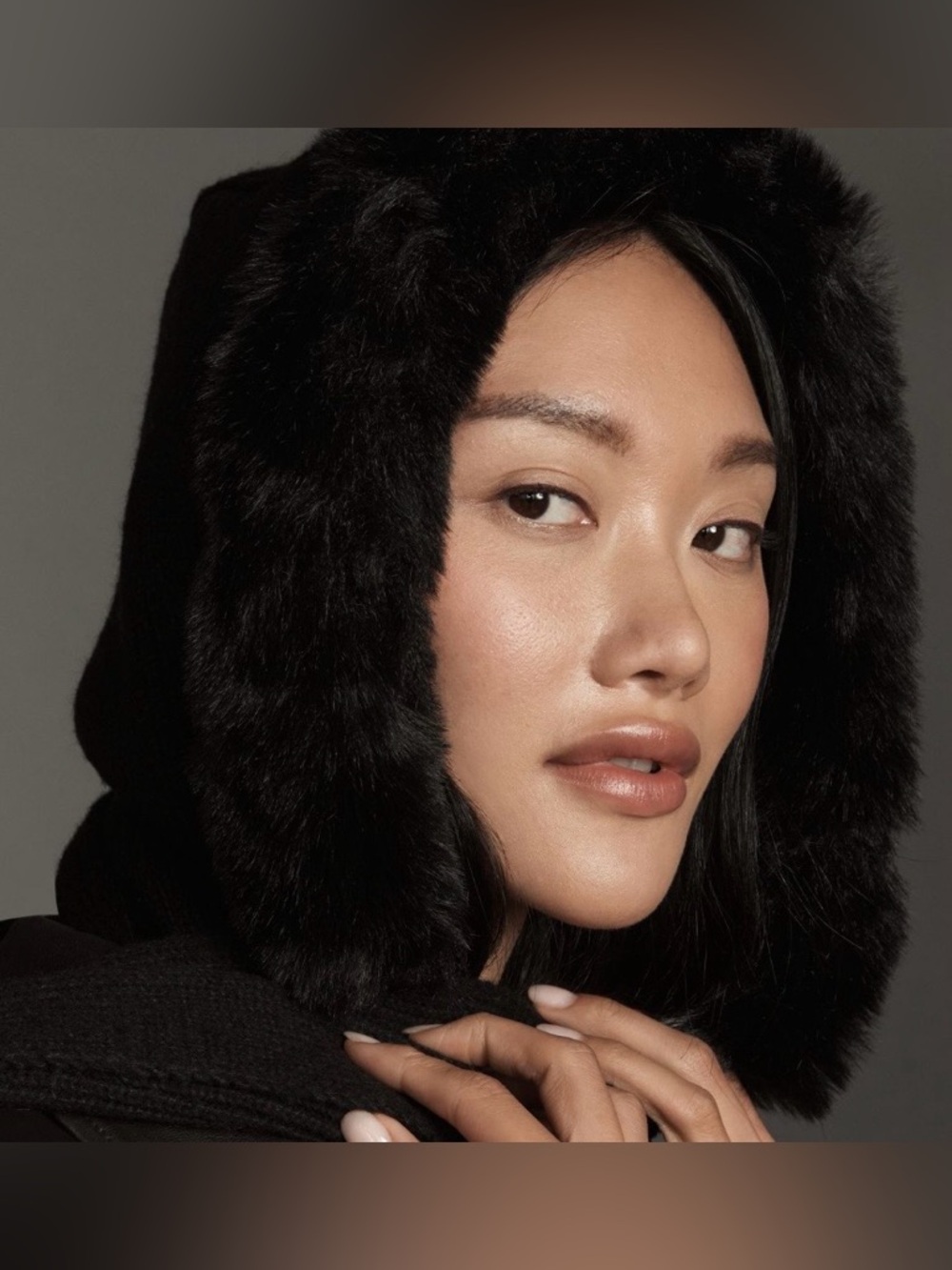 🍉3/$25 Anthropologie Faux Fur Trim Bonnet NWT!